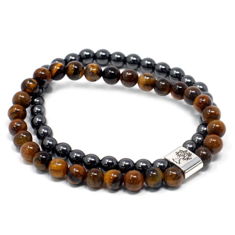 Magnetisches Edelsteinarmband - Tigerauge