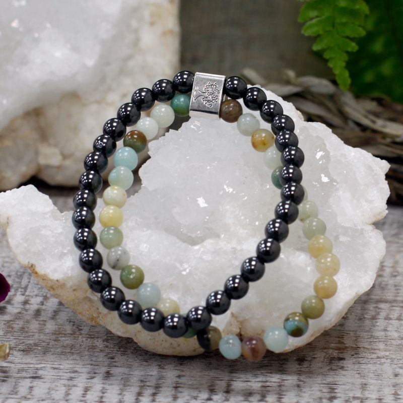 Magnetisches Edelsteinarmband - Amazonite