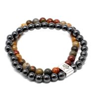 Magnetisches Edelsteinarmband- Picasso-Jaspis