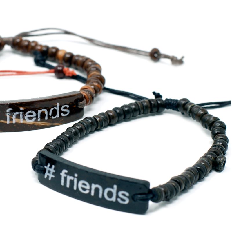 Coco-Slogan-Armreifen – #Friends