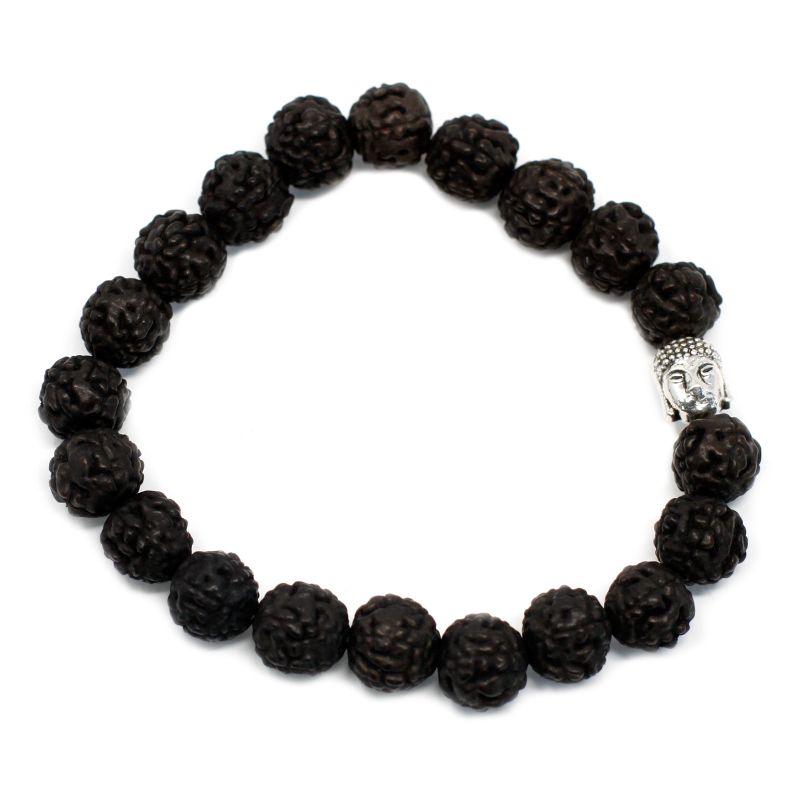 Rudraksha Buddah Bangle Mala - Dunkel