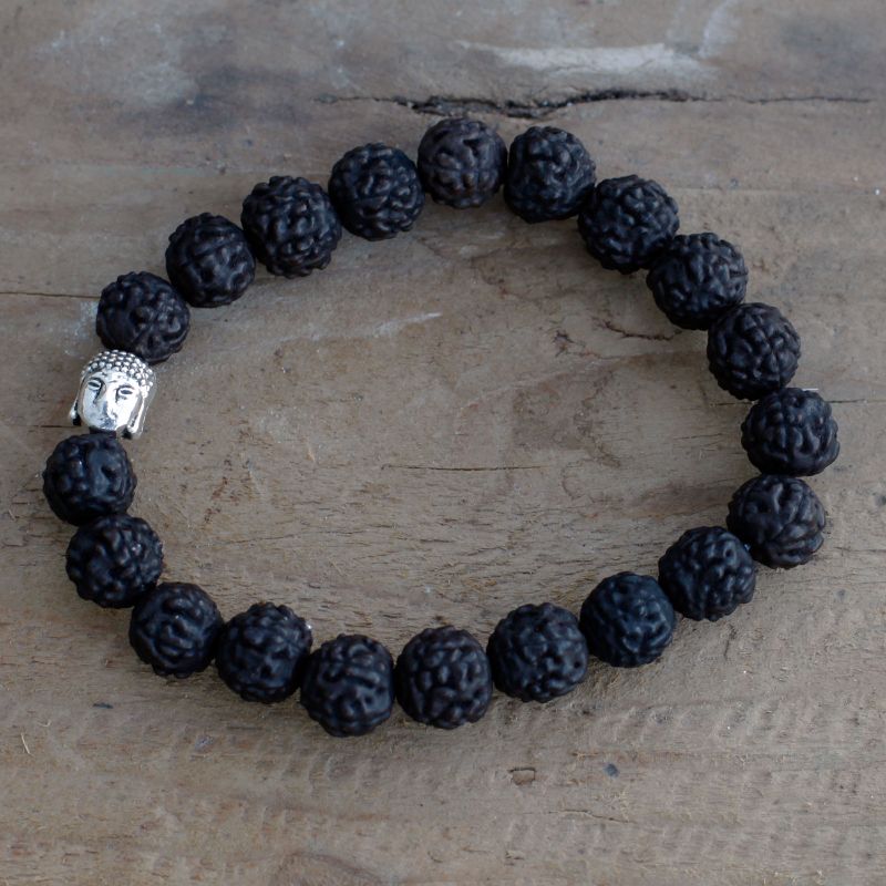 Rudraksha Buddah Bangle Mala - Dunkel