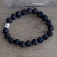 Rudraksha Buddah Bangle Mala - Dunkel