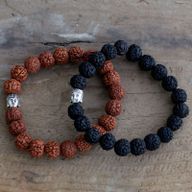 Rudraksha Buddah Bangle Mala - Dunkel