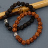 Rudraksha Buddah Bangle Mala - Dunkel