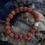 Rudraksha Buddah Bangle Mala - Braun