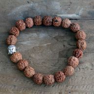Rudraksha Buddah Bangle Mala - Braun