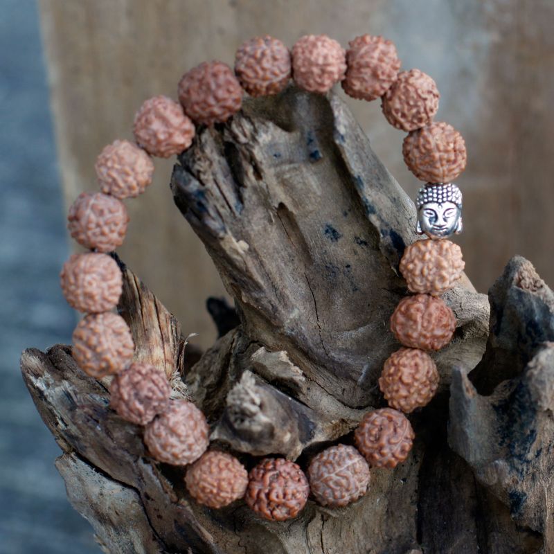 Rudraksha Buddah Bangle Mala - Braun