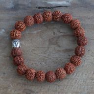 Rudraksha Buddah Bangle Mala - Natürlich
