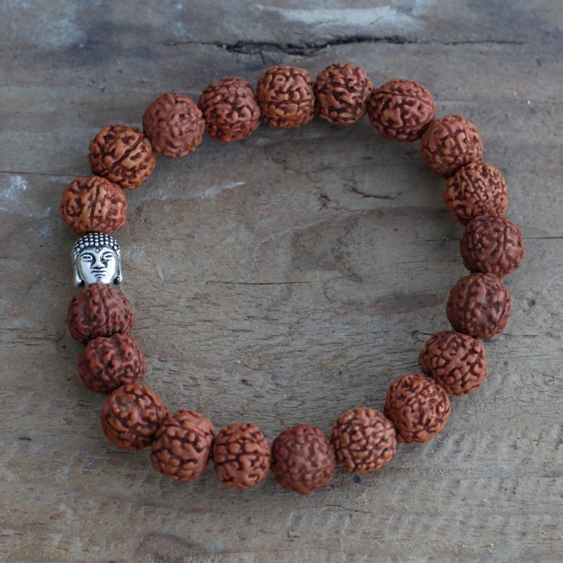 Rudraksha Buddah Bangle Mala - Natürlich