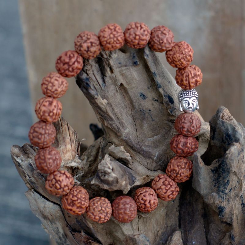 Rudraksha Buddah Bangle Mala - Natürlich