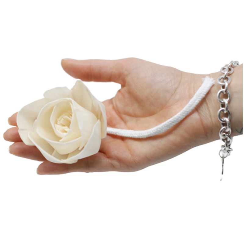 Diffusorblumen - Große Rose mit Baumwollschnur