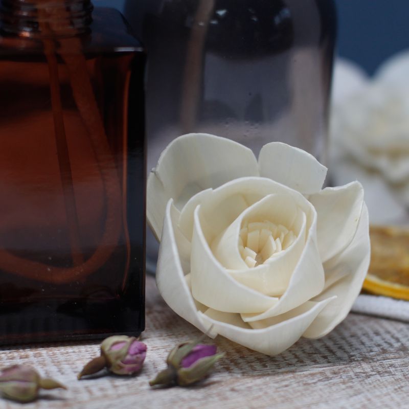 Diffusorblumen - Kleiner Lotus mit Baumwollschnur