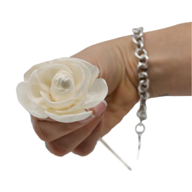 Diffusorblumen - Rose mit Rattanstab