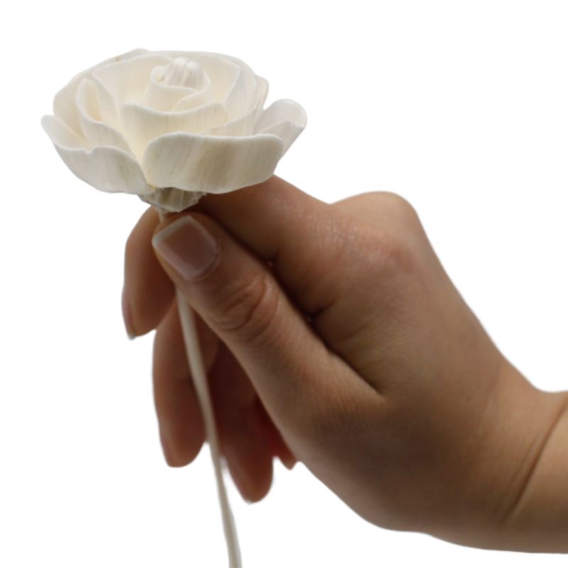 Diffusorblumen - Rose mit Rattanstab
