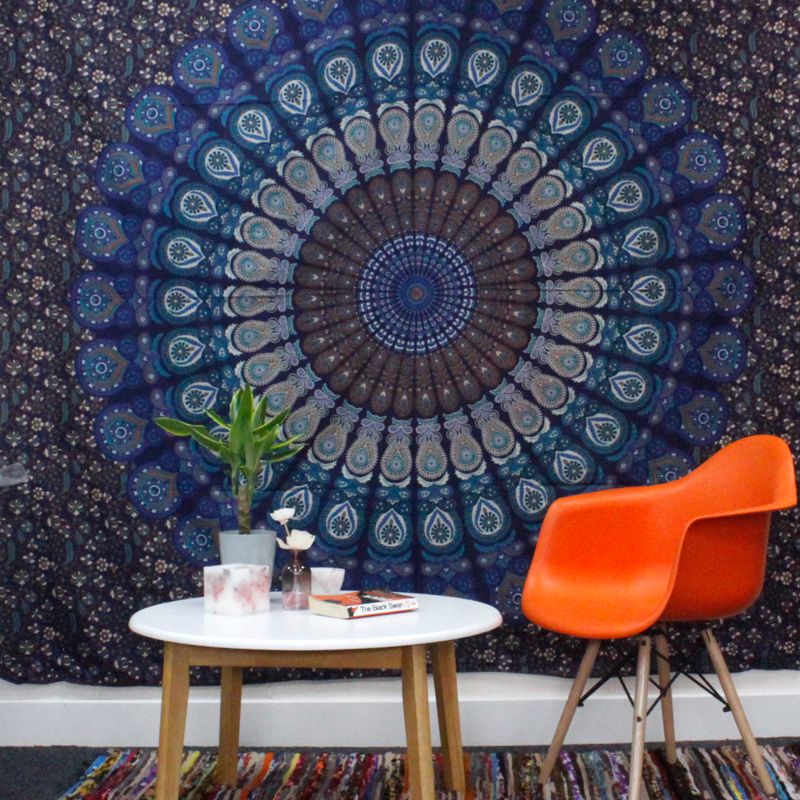 Doppelte Tagesdecke aus Baumwolle / Wandbehang-Mandala Elephant