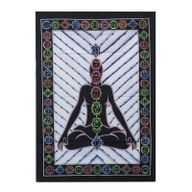Handgemalte Baumwoll-Wandtücher - Chakra Buddha