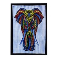 Handgemalte Baumwoll-Wandtücher- Elefant