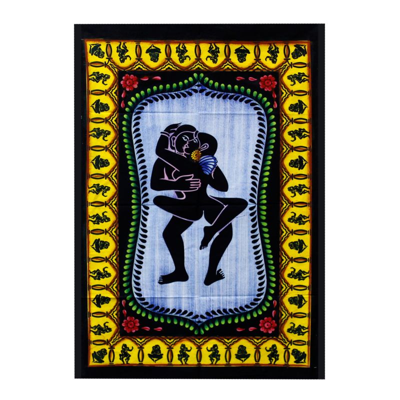 Handgemalte Baumwoll-Wandtücher- Kamasutra