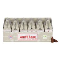 Satya Backflow Räucherkegel - White Sage (24 Stück)