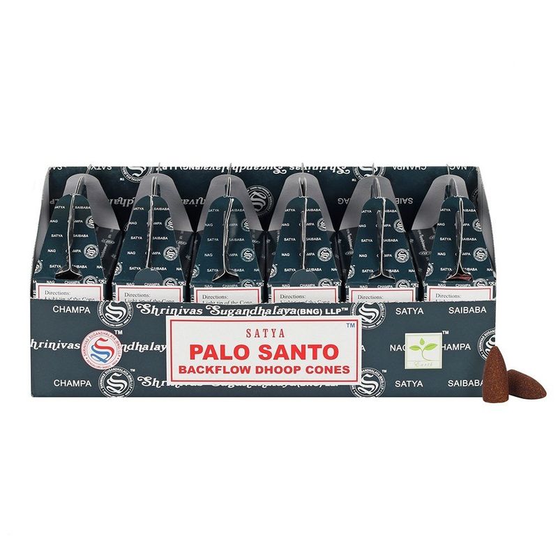Satya Backflow Räucherkegel - Palo Santo (24 Stück)