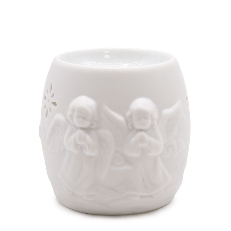 Klassische weiße Aromalampe - Verschiedene Designs mit Engeln