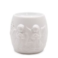 Klassische weiße Aromalampe - Verschiedene Designs mit Engeln