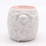 Klassische weiße Aromalampe - Verschiedene Designs mit Engeln