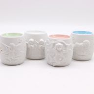 Klassische weiße Aromalampe - Verschiedene Designs mit Engeln