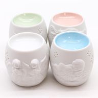 Klassische weiße Aromalampe - Verschiedene Designs mit Engeln