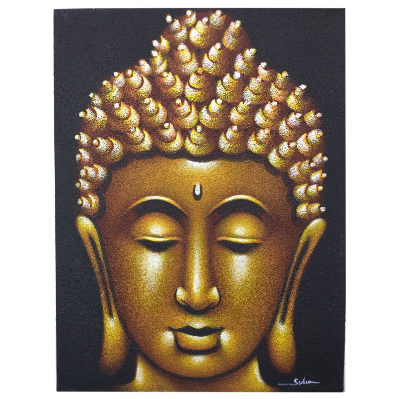 Buddha Gemälde - Gold - Sand-Finish