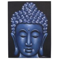 Buddha Gemälde - Blau - Sand-Finish
