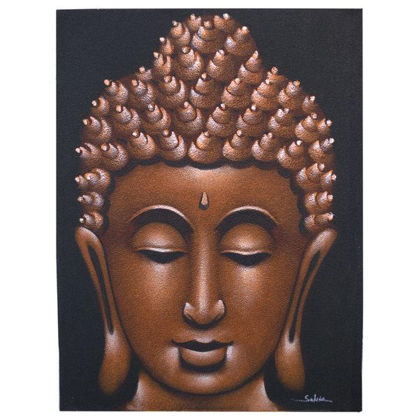 Buddha Gemälde - Kupfer - Sand-Finish
