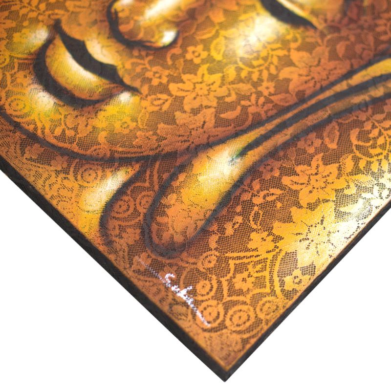 Buddha Gemälde - Gold - Brokatdetail