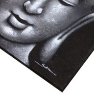 Buddha Gemälde - Grau - Brokatdetail