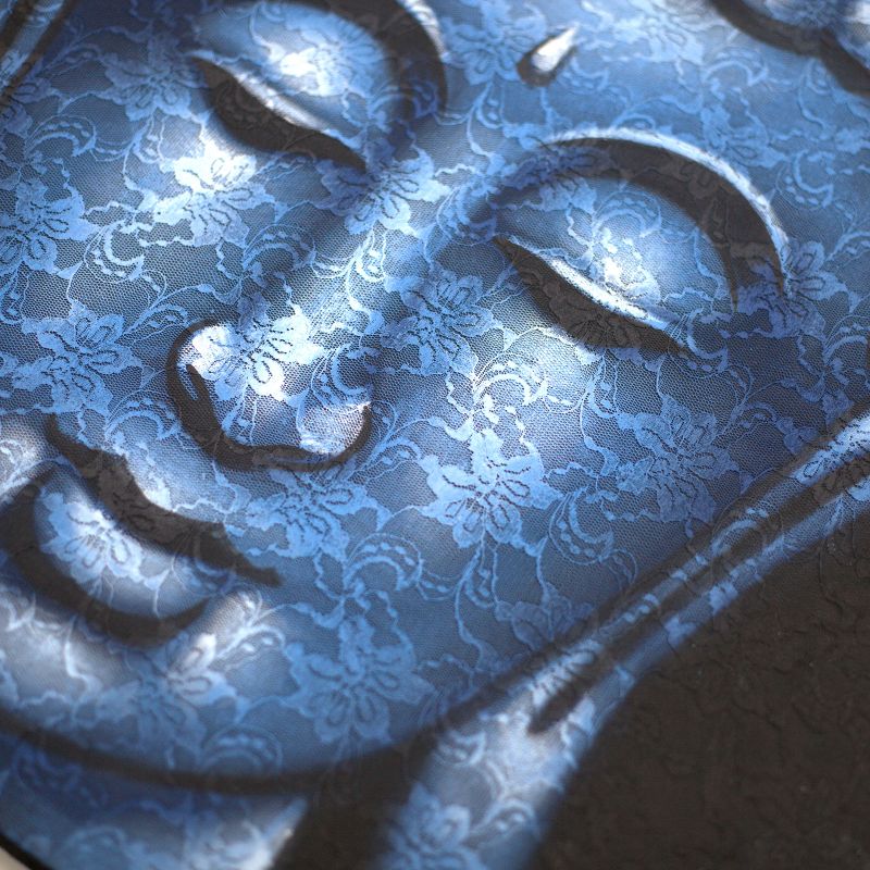 Buddha Gemälde - Blau - Brokatdetail