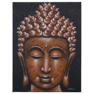 Buddha Gemälde - Kupfer - Brokatdetail