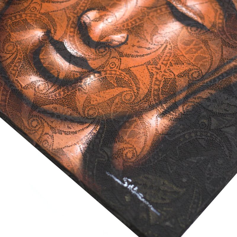 Buddha Gemälde - Kupfer - Brokatdetail