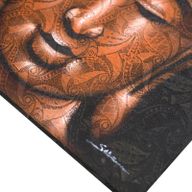 Buddha Gemälde - Kupfer - Brokatdetail