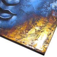 Buddha Gemälde - Blaues Gesicht - Abstrakt