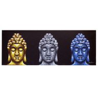 Buddha Gemälde - Drei Köpfe - Schwarz