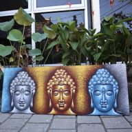 Buddha Gemälde - Drei Köpfe - Golddetail