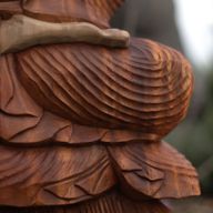 Handgeschnitzter Buddha - 60cm Willkommen