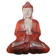 Handgeschnitzter Buddha - 40cm Willkommen