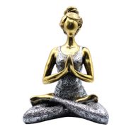 Yoga Lady Figur -  Bronze & Silver 24cm