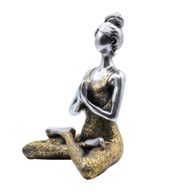 Yoga Lady Figur -  Silver & Gold 24cm