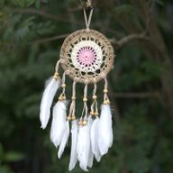 Pastellrosa Macramé Traumfänger 12cm (verschiedene)