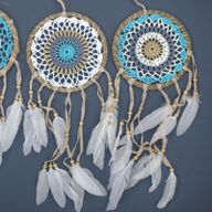 Pastellblauer Macramé-Traumfänger 16cm (averschiedene)