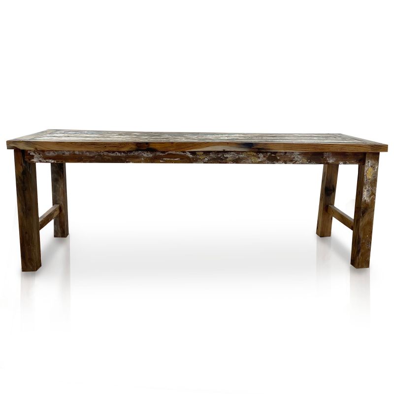 Display aus recyceltem Teakholz / Esstisch 1.8m