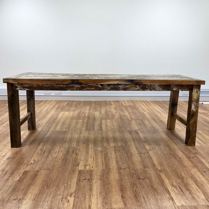 Display aus recyceltem Teakholz / Esstisch 1.8m